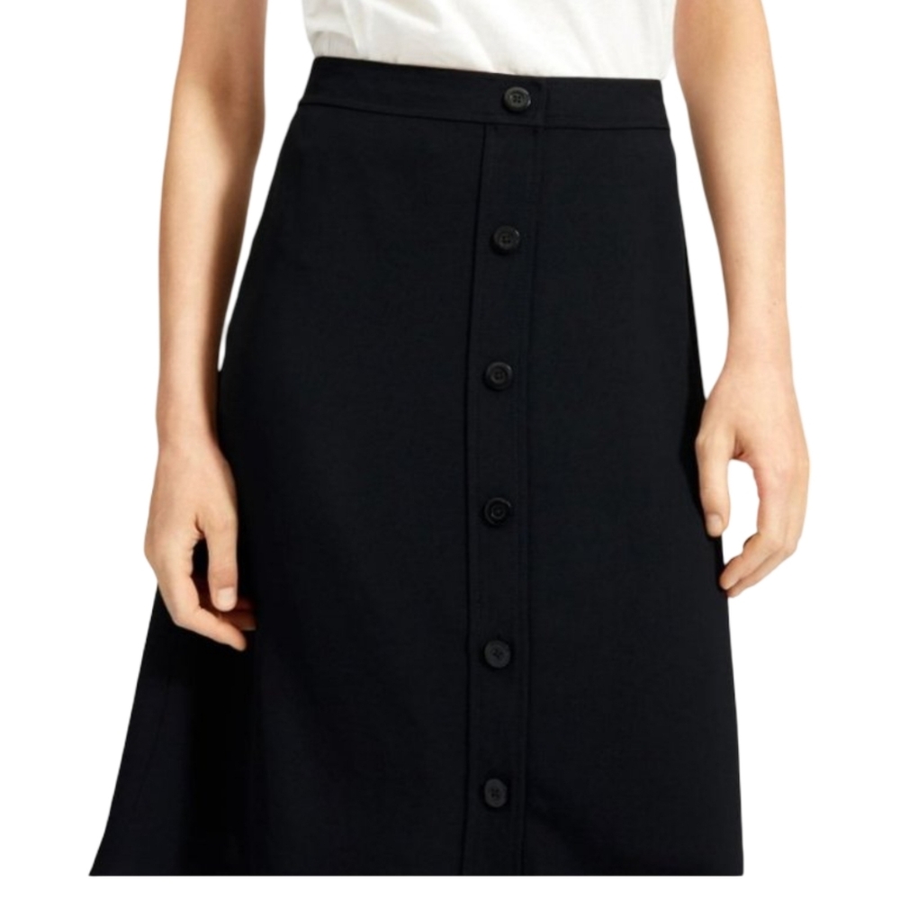Everlane Japanese GoWeave Button Front Skirt Size 6